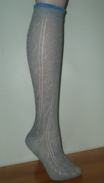 Gray womens knee socks
